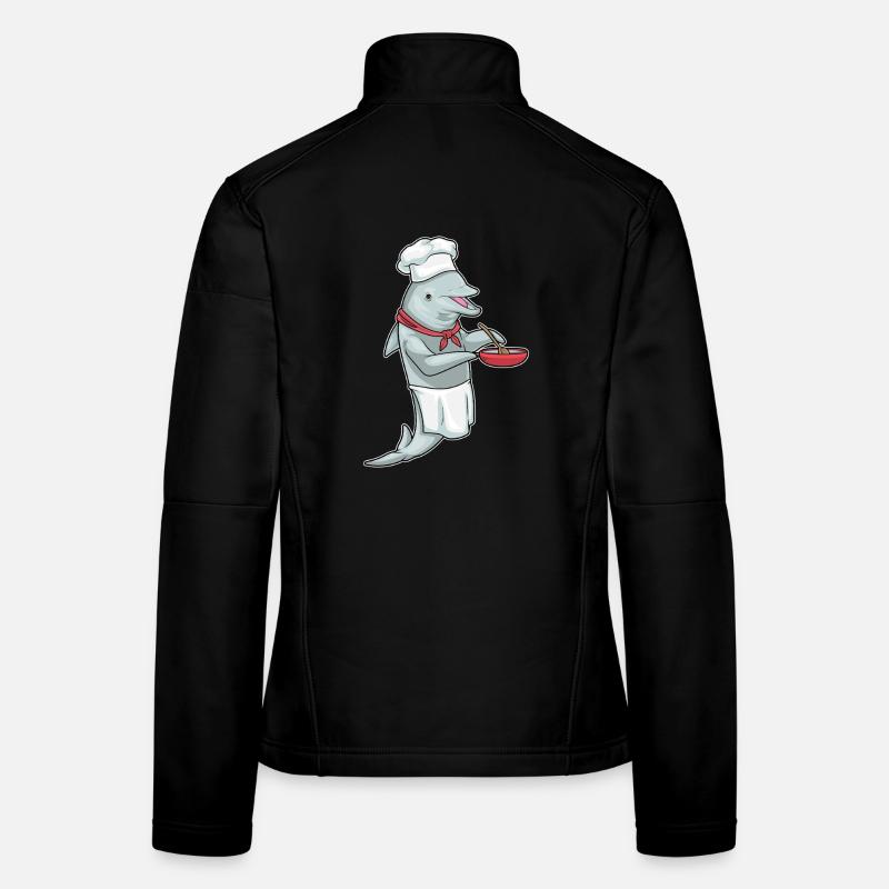 Dolphin Cooking Pan Cooking Women's Softshell Jacket