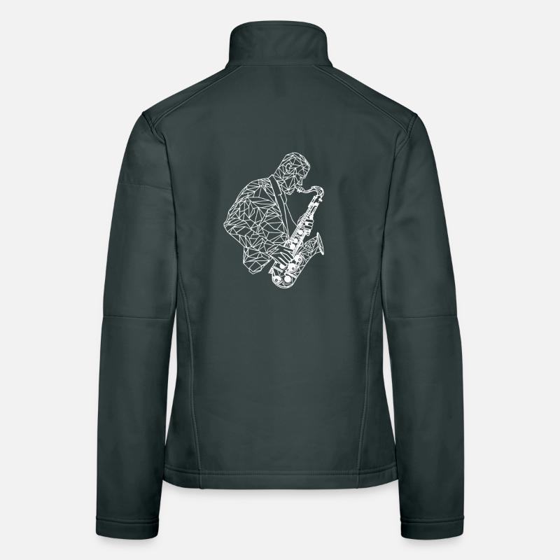Saxophonist Drawing Women's Softshell Jacket
