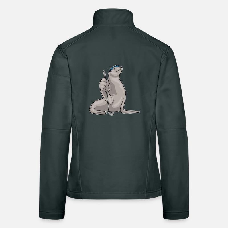 Seehund Golf Golfschläger Frauen Softshelljacke