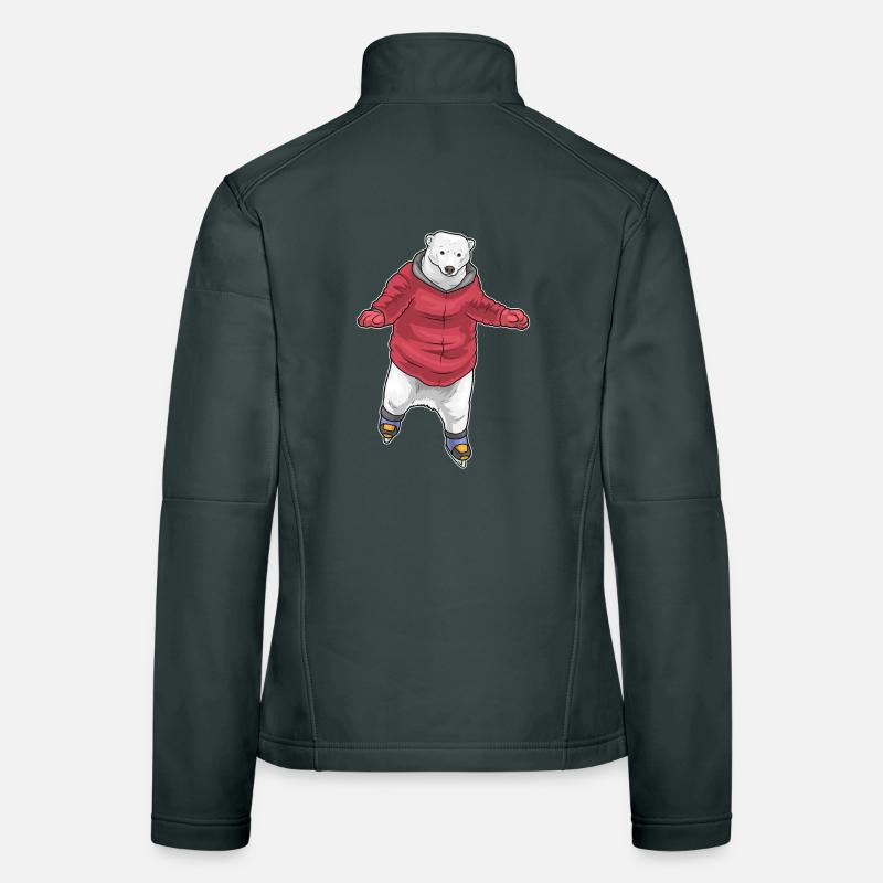 Eisbär Eislaufen Schlittschuhe Frauen Softshelljacke