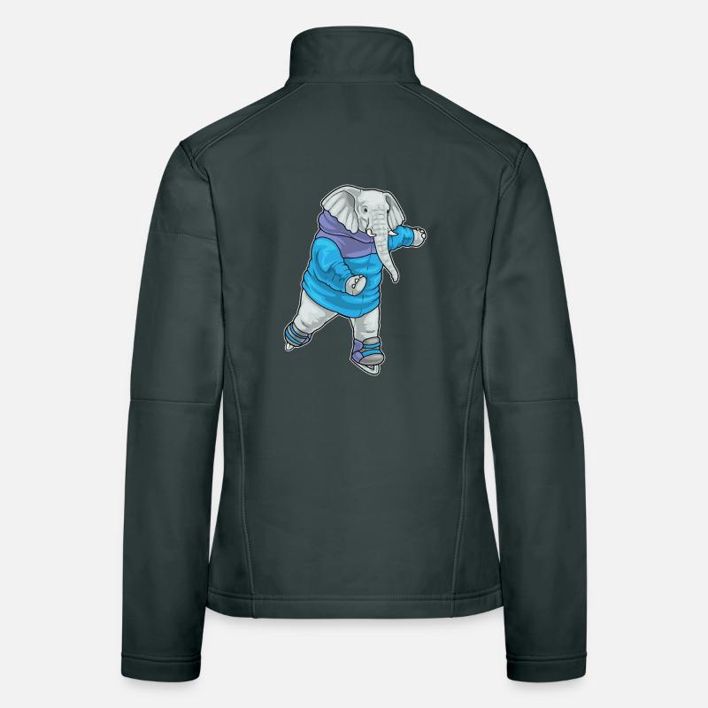 Elefant Eislaufen Schlittschuhe Frauen Softshelljacke