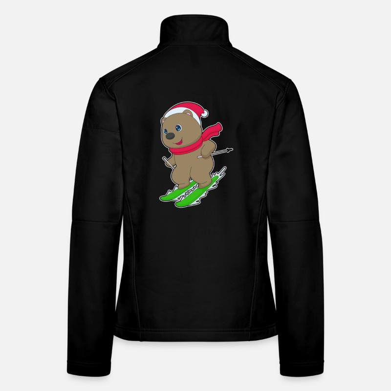 Ski de Noël Bear Veste en tissu softshell Femme