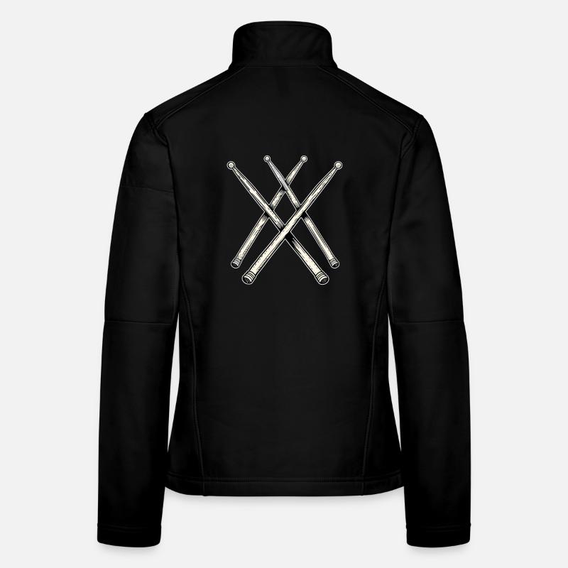 Drumsticks Line Art Frauen Softshelljacke