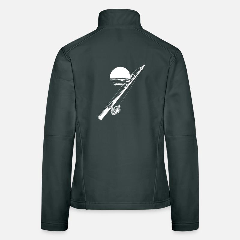Graphique de pêche Veste en tissu softshell Femme