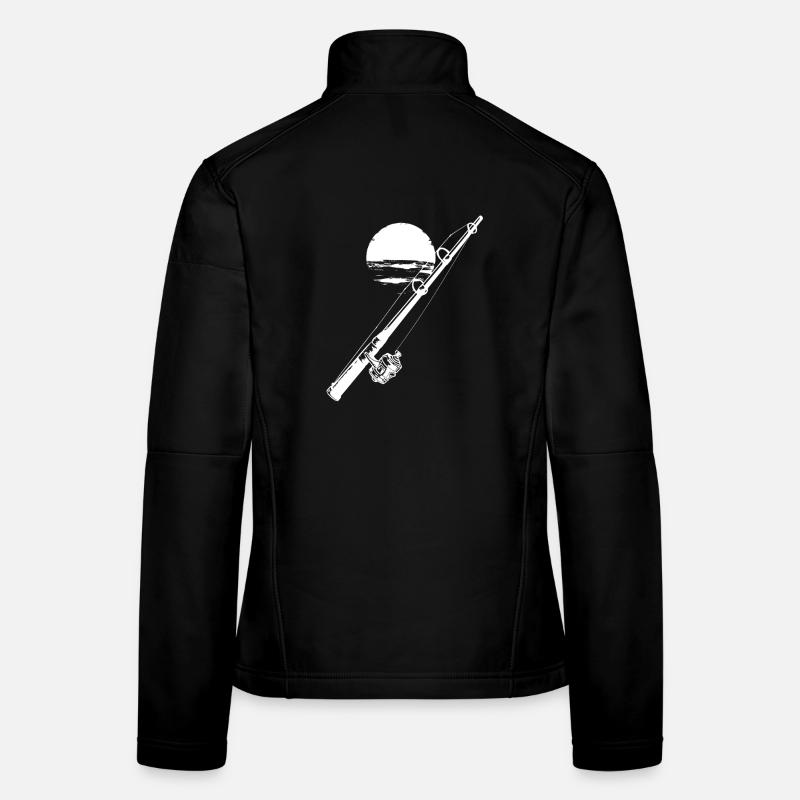 Graphique de pêche Veste en tissu softshell Femme
