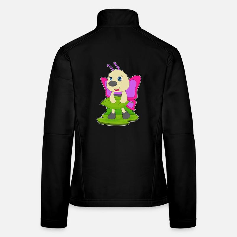 Feuille de papillon Veste en tissu softshell Femme
