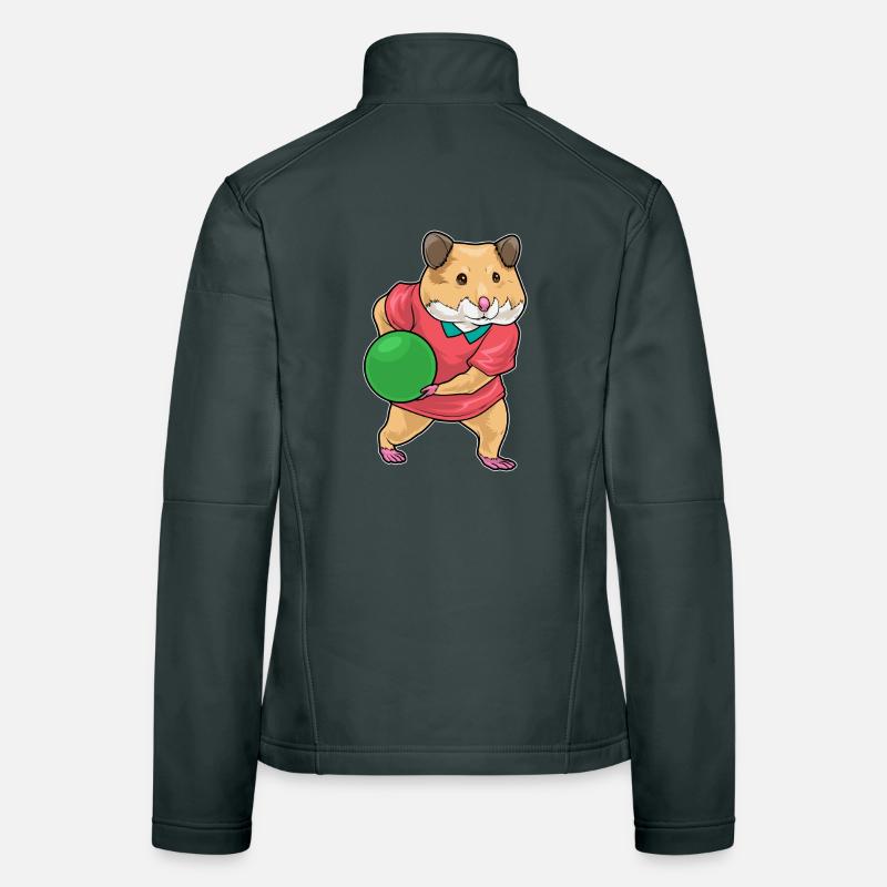 Hamster Bowling Boule de bowling Veste en tissu softshell Femme