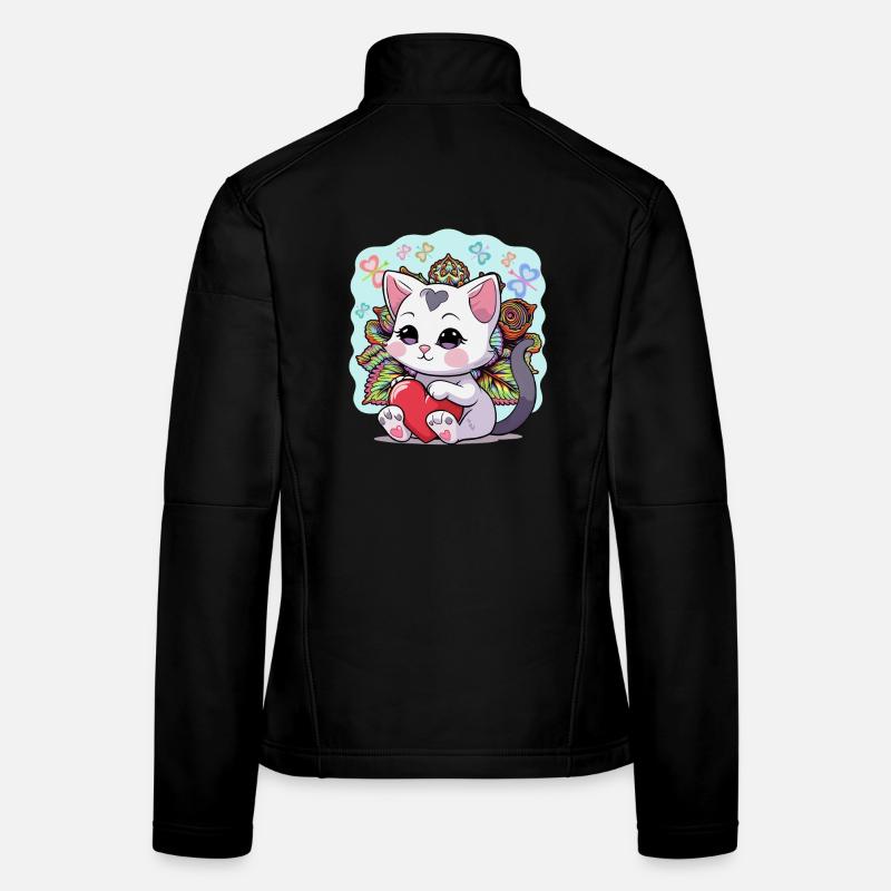 Indische Katze Katzen Herz Herzen indisch Kätzchen Frauen Softshelljacke