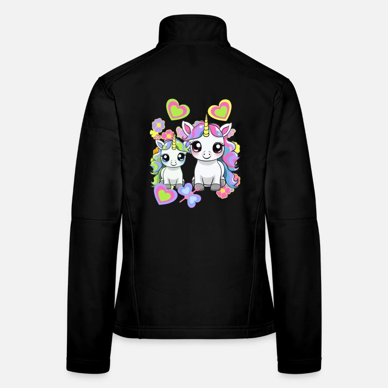 Einhorn Einhörner Pferd Pferde Kinder Frauen Softshelljacke