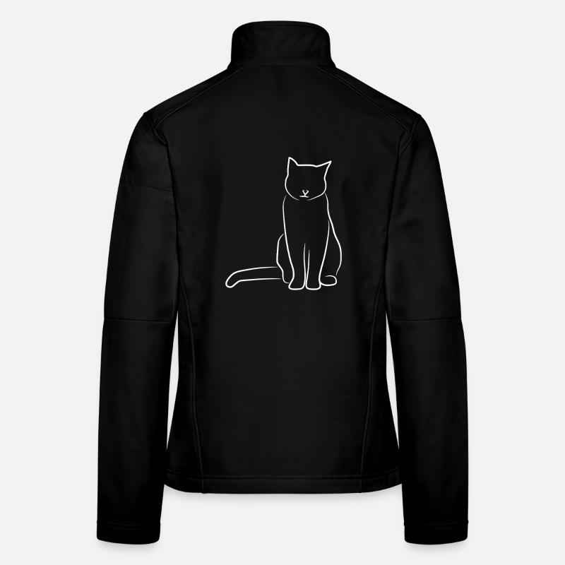 Katze Skizze Frauen Softshelljacke