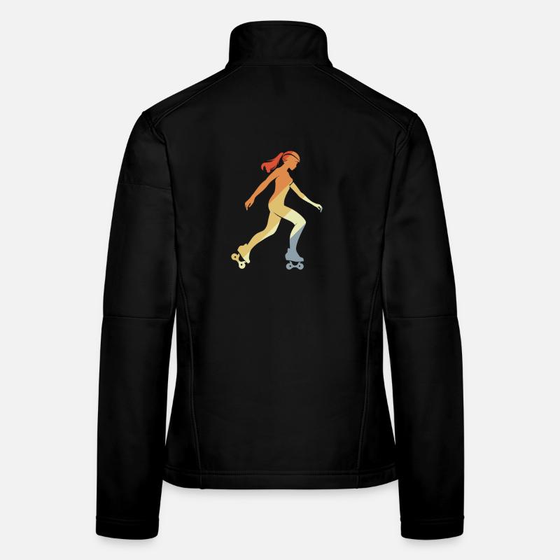 Vintage Roller Skating Fille Graphique Veste en tissu softshell Femme