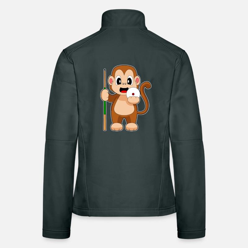 Affe Billiard Queue Frauen Softshelljacke
