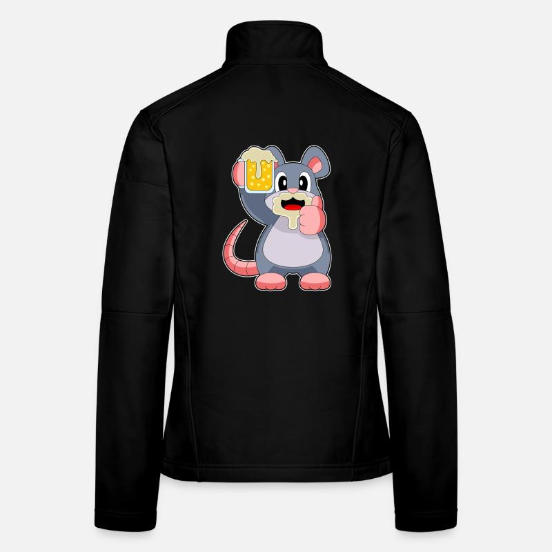 Maus Bier Frauen Softshelljacke