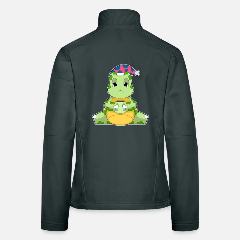 Turtle cup of coffee Women's Softshell Jacket