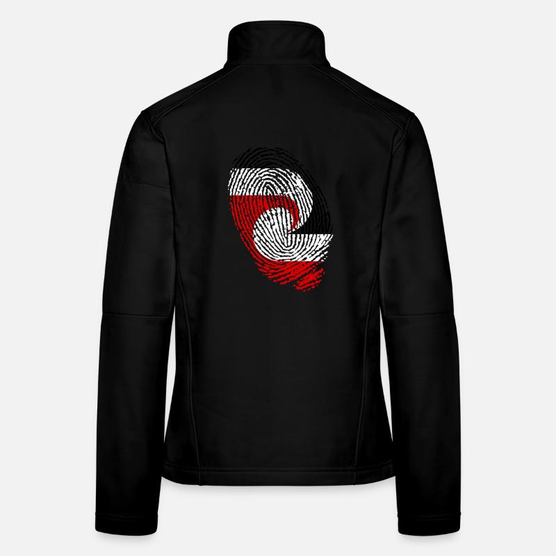 Fingerabdrücke der Maori-Flagge Frauen Softshelljacke