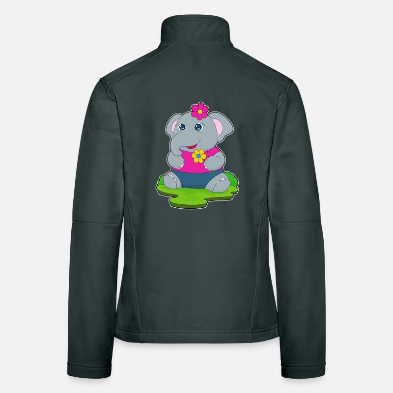 Cute elephant Women's Softshell Jacket