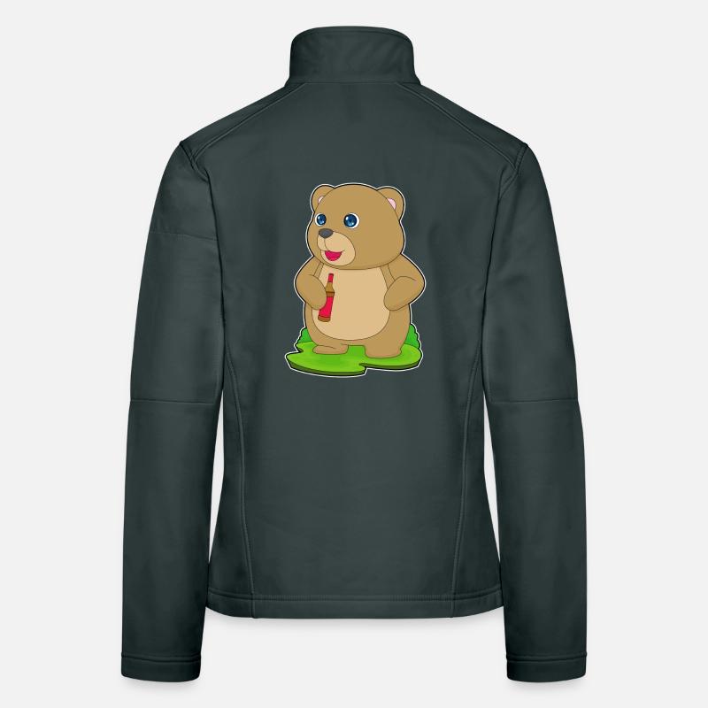 Bear bouteille de bière Veste en tissu softshell Femme