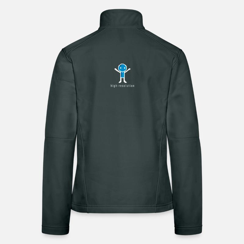 Pixel haute résolution Humour absurde masculin Veste en tissu softshell Femme