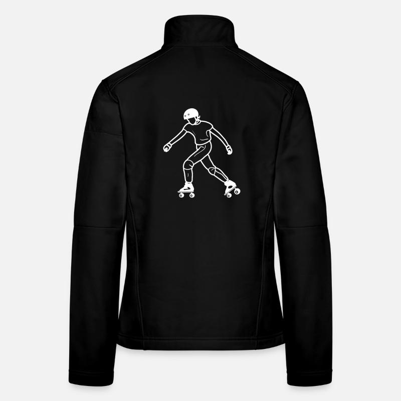Dessin de patins à roulettes Veste en tissu softshell Femme