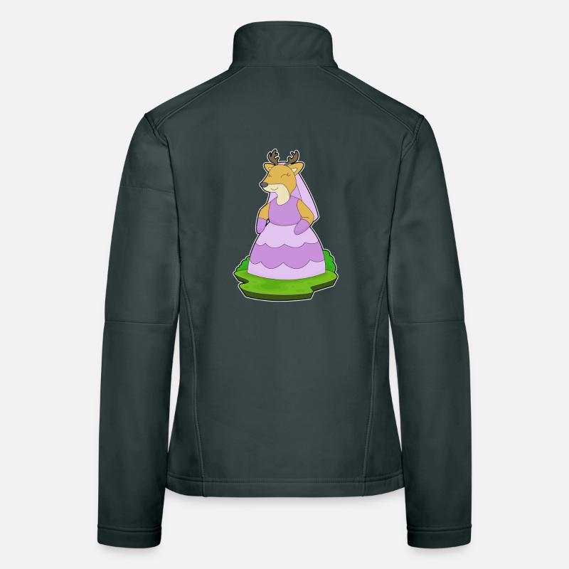 Cerf Voile de mariée Mariage Veste en tissu softshell Femme