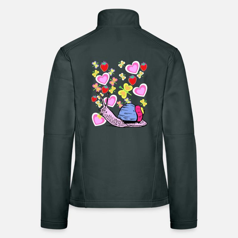 Retro Snail Snails Vintage Kids Women's Softshell Jacket