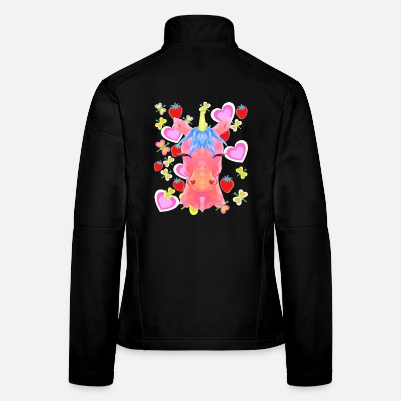 Einhorn Retro Einhörner Kinder Kind Baby Herzen Frauen Softshelljacke