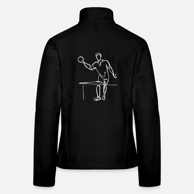 Ping Pong Player Sketch Women's Softshell Jacket