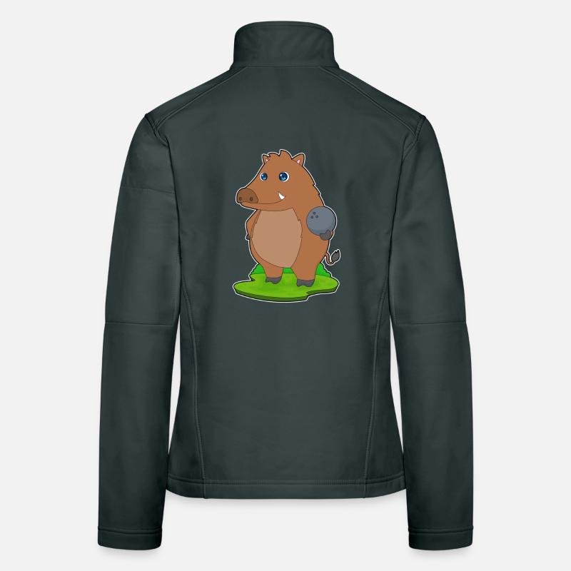 Boar Bowling Boule de bowling Veste en tissu softshell Femme