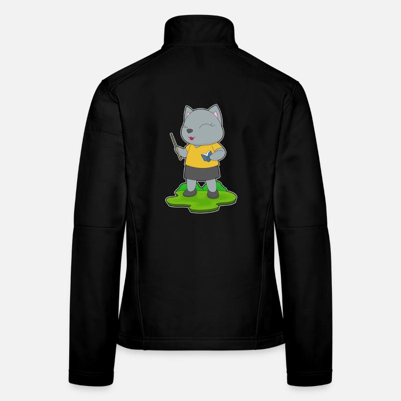 École de livres pour les enseignants de chats Veste en tissu softshell Femme