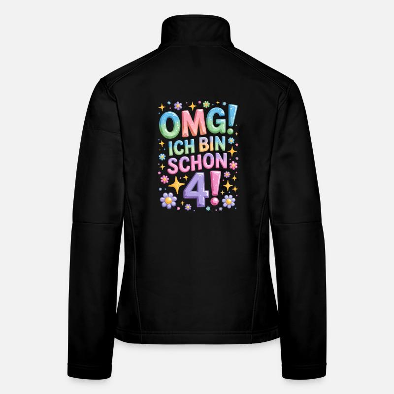 4. Geburtstag Mädchen OMG Ich Bin Schon 4 Jahre Frauen Softshelljacke