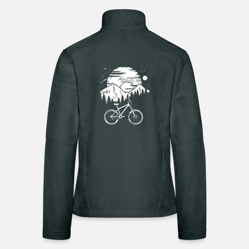 Mountainbiking Zeichnung Frauen Softshelljacke