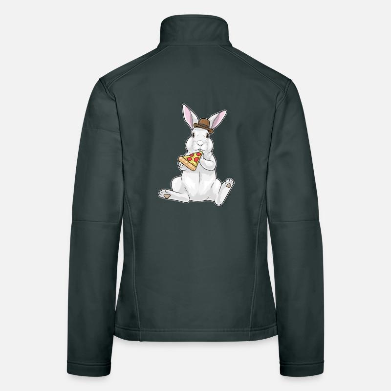 Pizza lapin Veste en tissu softshell Femme