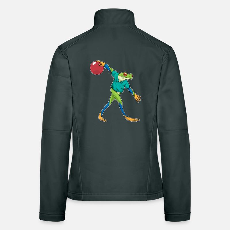 Grenouille Bowling Boule de bowling Veste en tissu softshell Femme