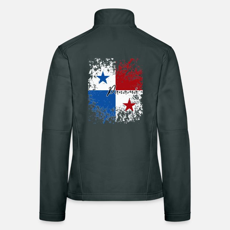 Fierté panaméenne, drapeau panaméen Veste en tissu softshell Femme