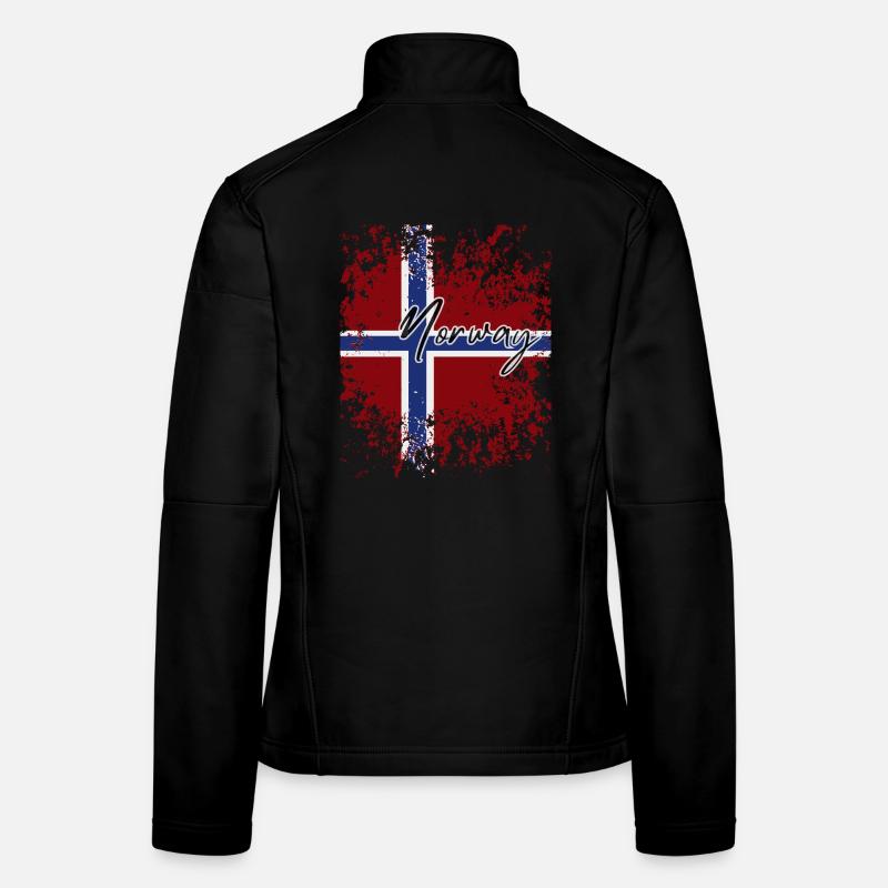 Norwegian Pride, ich liebe Norwegen - Frauen Softshelljacke - Schwarz