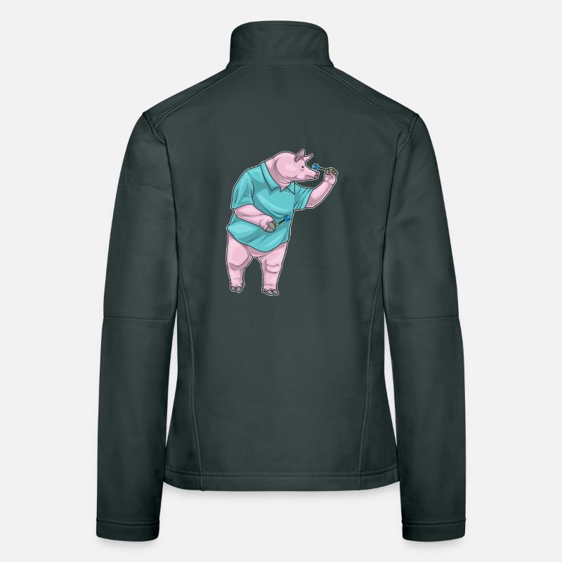Fléchette cochon Fléchette Veste en tissu softshell Femme