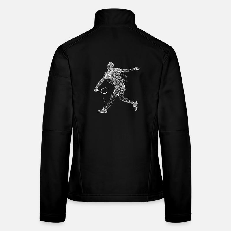 Badminton Zeichnung Frauen Softshelljacke