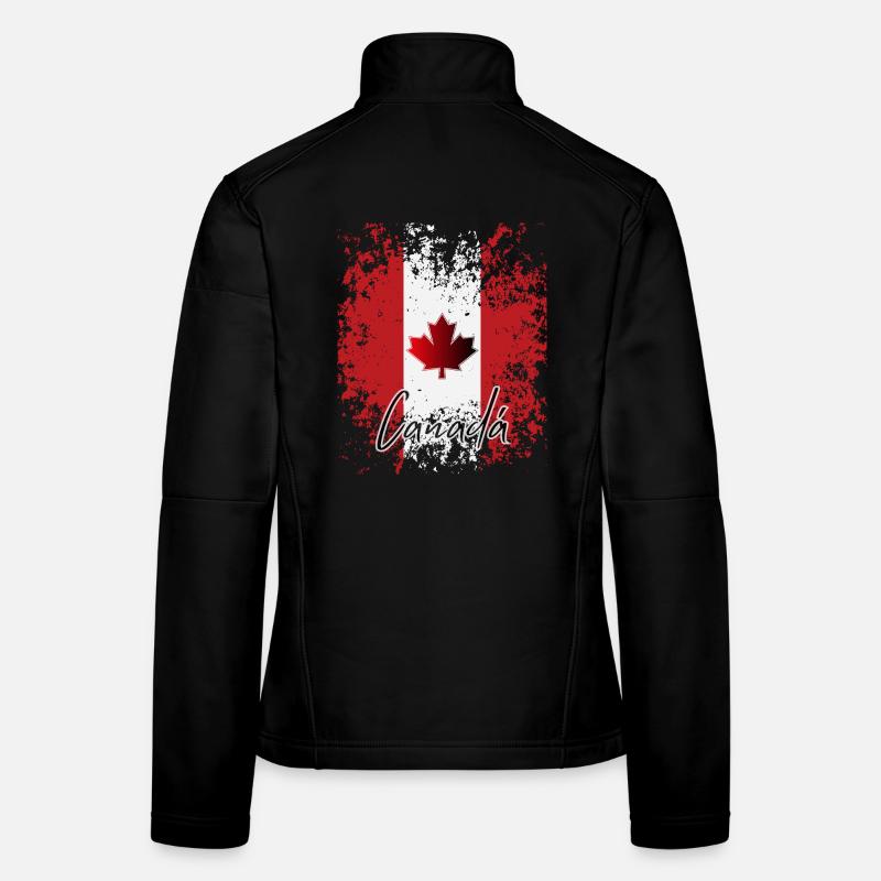 Fierté canadienne, j’aime le Canada Veste en tissu softshell Femme