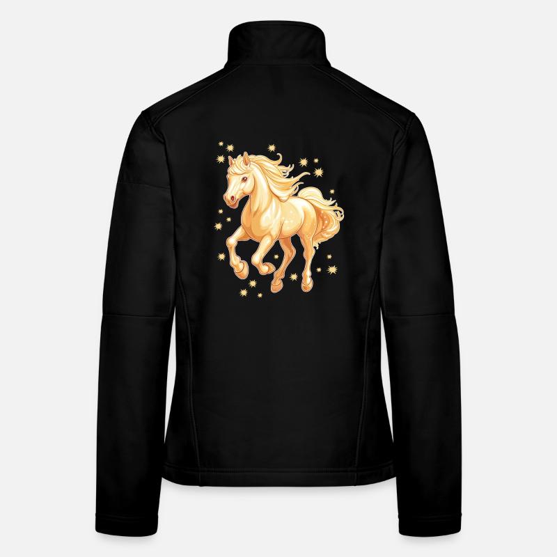 Cheval avec des étoiles Veste en tissu softshell Femme