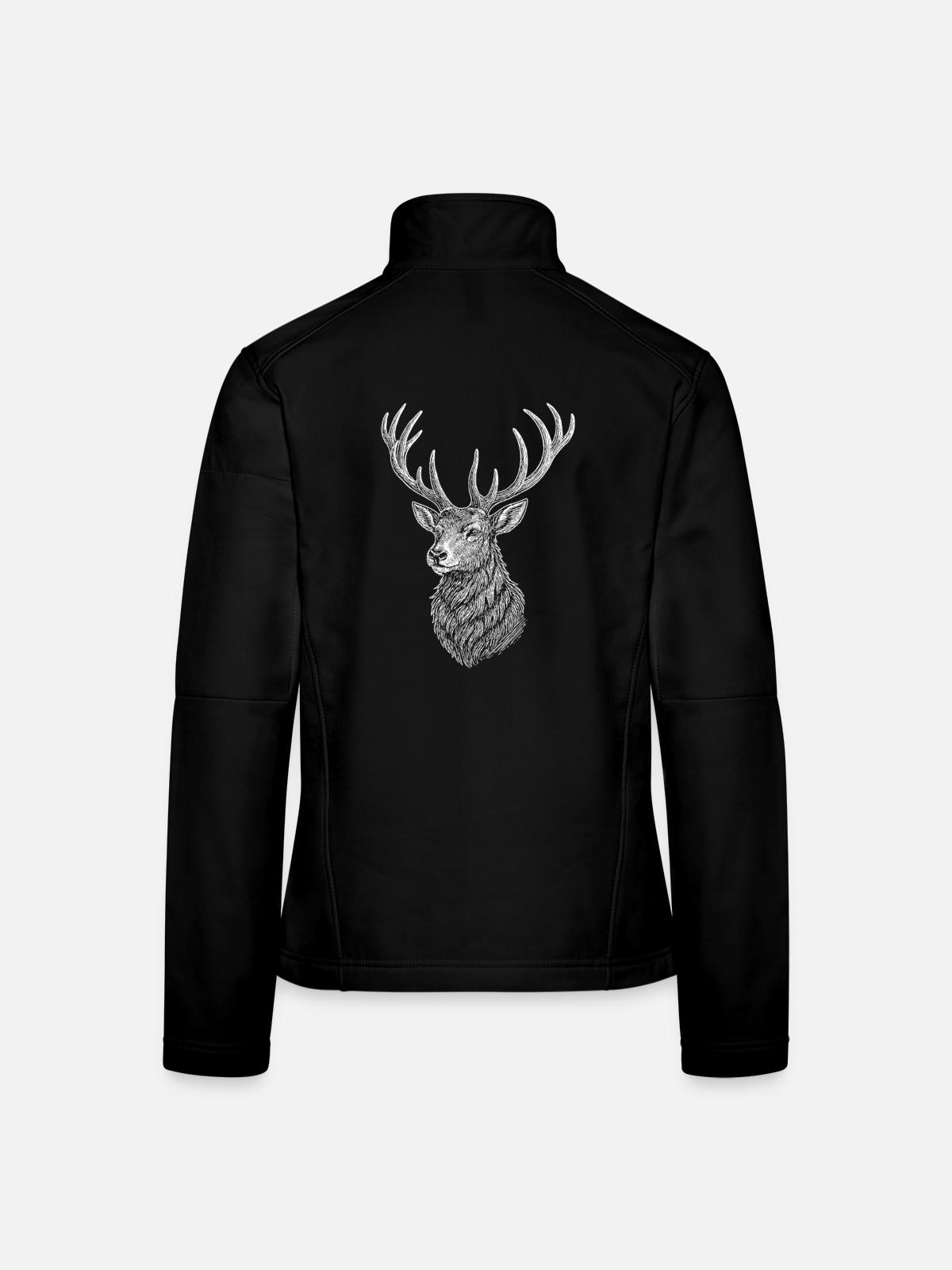 Deer - Women's Softshell Jacket - black - Back
