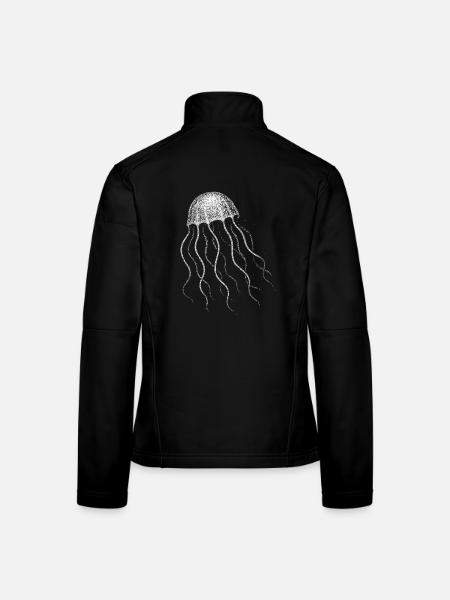 Qualle - Frauen Softshelljacke - Schwarz - Hinten
