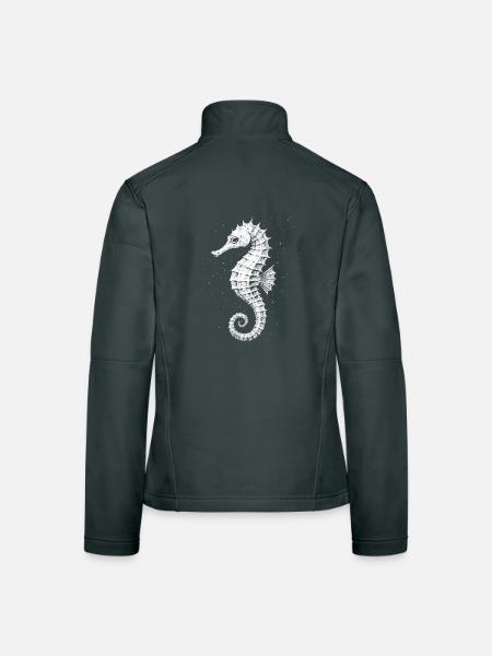 Sea horse - Women's Softshell Jacket - mouse grey - Back