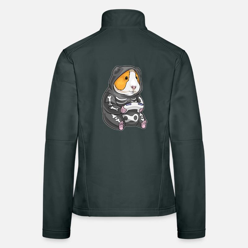 Cochon d’Inde Halloween Gamer Veste en tissu softshell Femme