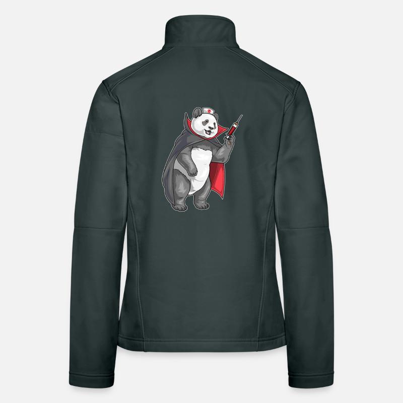 Infirmière panda d’Halloween Veste en tissu softshell Femme