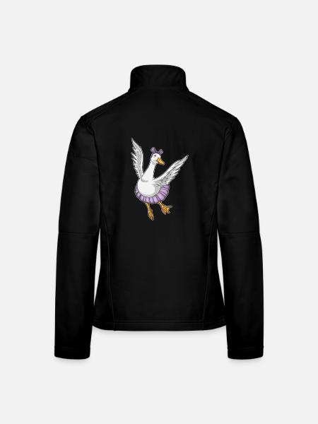 Duck Ballerina Ballet Dance - Women's Softshell Jacket - black - Back