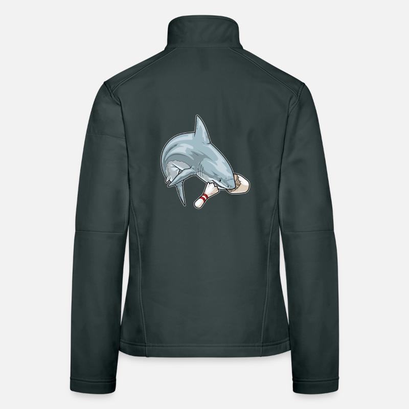 Quille de bowling requin Veste en tissu softshell Femme
