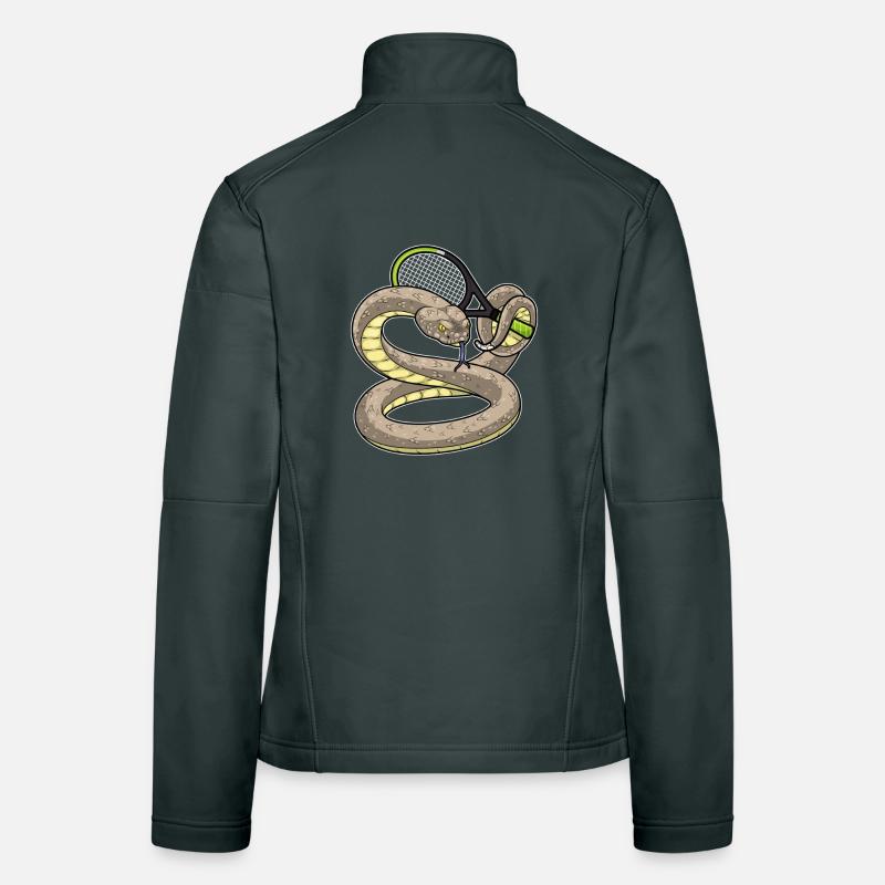 Raquette de tennis serpent Veste en tissu softshell Femme