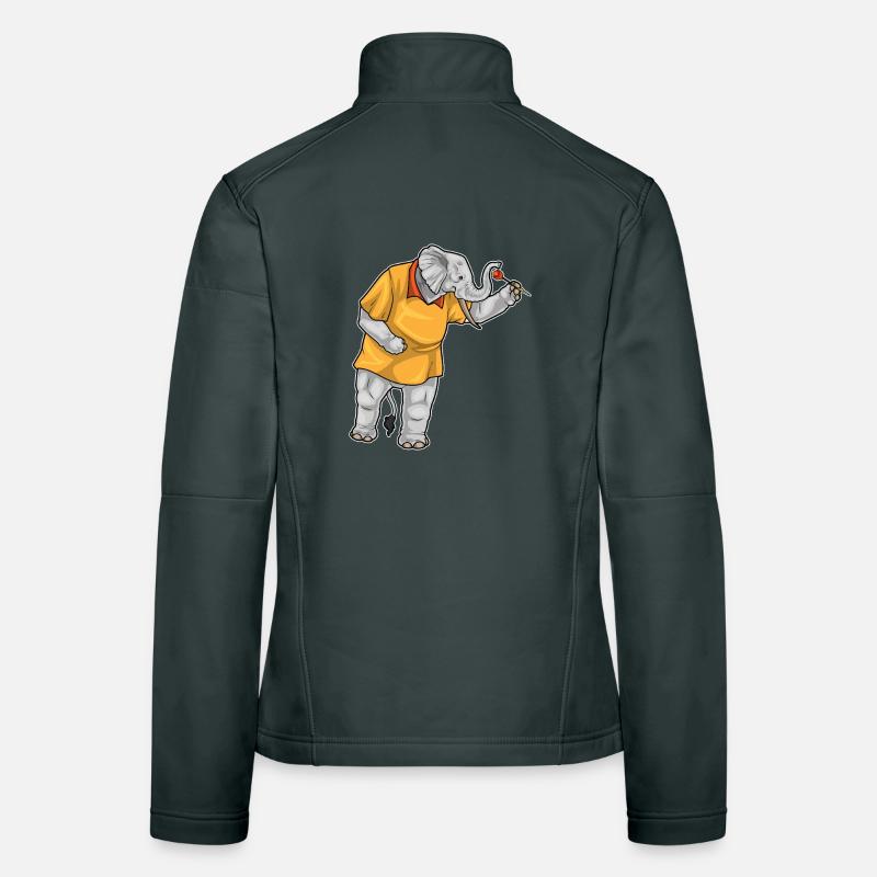 Elefant Dart Dartpfeil Frauen Softshelljacke