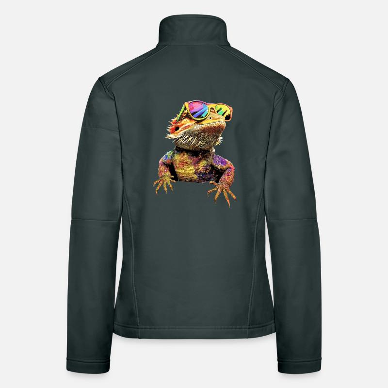 Bartagame Echse Bearded Dragon Süße Bartagamen Frauen Softshelljacke