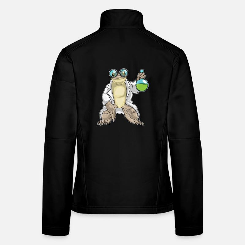 Frog Scientist Test Tube Women's Softshell Jacket